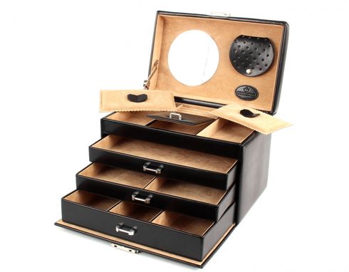 WINDROSE Merino Moda Jewelry Box Black