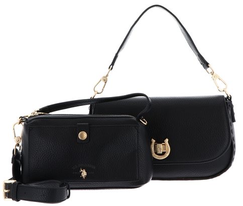 U.S. POLO ASSN. Middleton Flap Crossbody Bag With Extra Bag Black