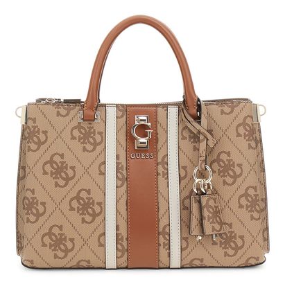 GUESS Erenia Girlfriend Satchel Latte Logo
