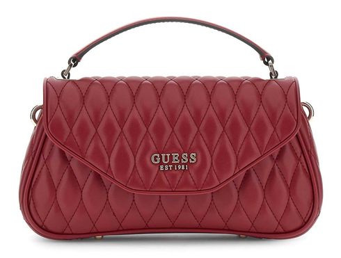 GUESS Valla Top Handle Flap Bag Red