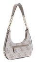 GUESS Erenia Top Zip Shoulder Bag Dark Taupe Logo GUESS Erenia Top Zip Shoulder Bag Dark Taupe Logo