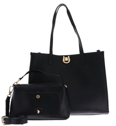 U.S. POLO ASSN. Middleton Large Shopping Bag With Extra Bag Black