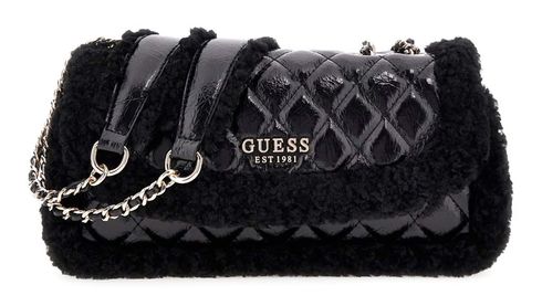GUESS Cristi Convertible Crossbody Flap Bag Black