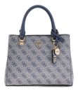 GUESS Noelle II Multi Compartment Satchel S Slate Logo GUESS Noelle II Multi Compartment Satchel S Slate Logo