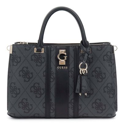 GUESS Erenia Girlfriend Satchel Coal Logo