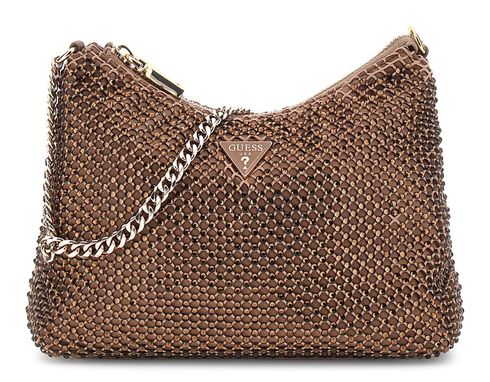 GUESS Zalina Top Zip Shoulder Bag Bronze