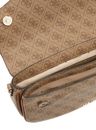 GUESS Dea Flap Shoulder Bag Latte Logo GUESS Dea Flap Shoulder Bag Latte Logo