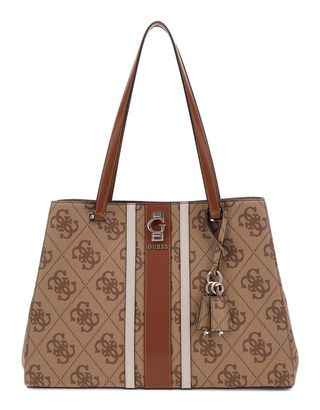 GUESS Erenia Tote Bag Latte Logo