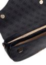 GUESS Dea Flap Shoulder Bag Coal Logo