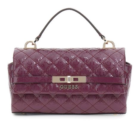 GUESS Idra Top Handle Flap Bag Wine GUESS Idra Top Handle Flap Bag Wine