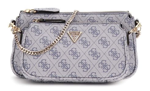 GUESS Noelle II Double Pouch Crossbody Bag Slate Logo