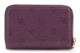 GUESS Laurel II SLG Medium Double Zip Wallet M Wine Logo GUESS Laurel II SLG Medium Double Zip Wallet M Wine Logo
