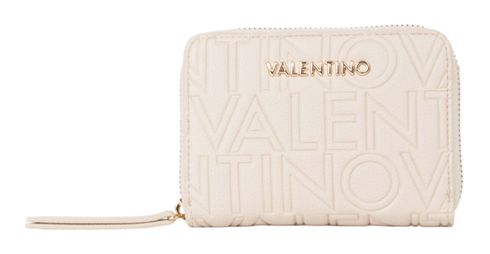 VALENTINO Pansy Zip Around Wallet Ecru