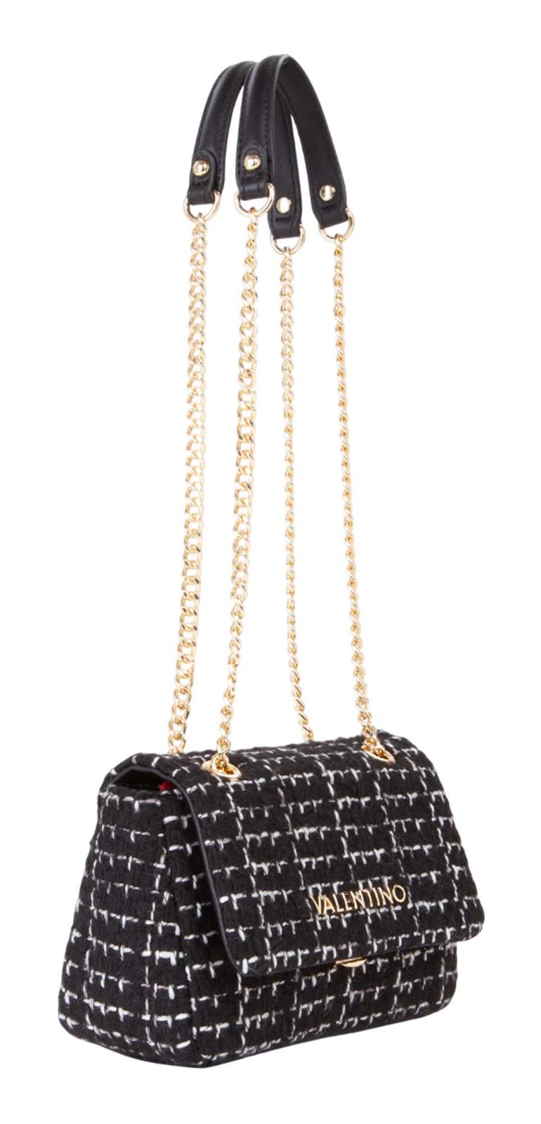 VALENTINO Tweed Flap Bag Nero / Multicolor VALENTINO Tweed Flap Bag Nero / Multicolor