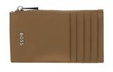 HUGO BOSS Classic Grained Cardholder With Zip Camel