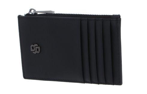 HUGO BOSS Double B Cardholder With Zip Saffiano Black