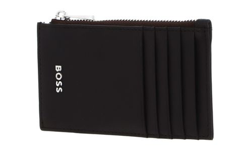 HUGO BOSS Classic Smooth Cardholder With Zip Brown
