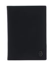 HUGO BOSS Double B Passport Case Saffiano Black