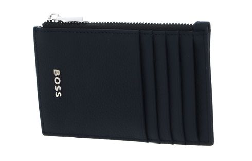 HUGO BOSS Classic Grained Cardholder With Zip Navy HUGO BOSS Classic Grained Cardholder With Zip Navy