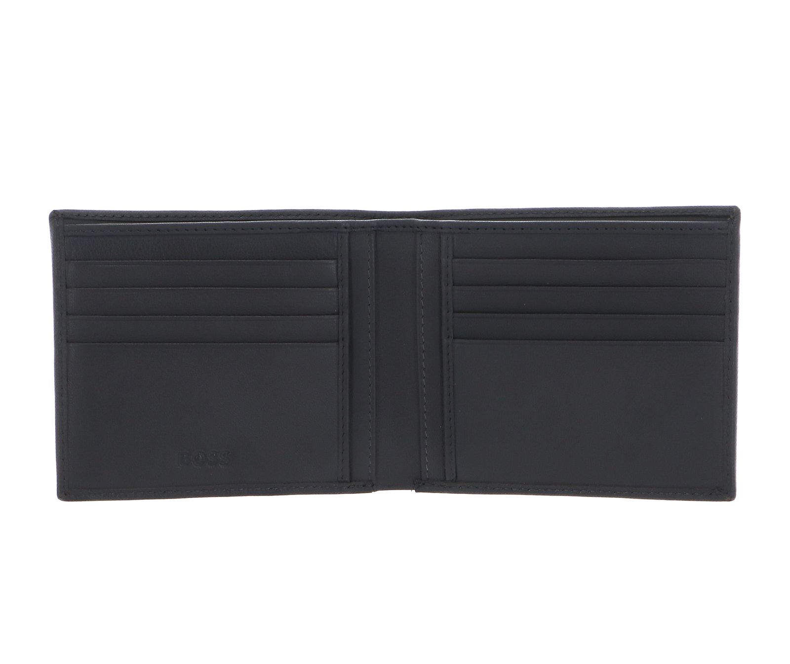 HUGO BOSS Double B Card Case Saffiano Grey HUGO BOSS Double B Card Case Saffiano Grey