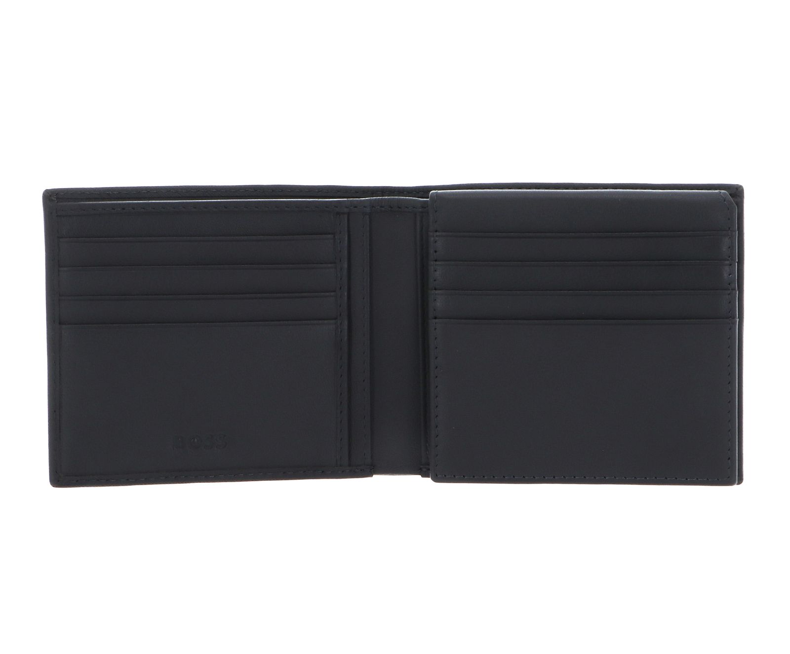 HUGO BOSS Double B Card Case Saffiano Grey HUGO BOSS Double B Card Case Saffiano Grey