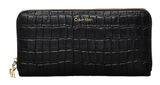 Calvin Klein Croc Embossed Monogram Hardware Zip Around Wallet Black Calvin Klein Croc Embossed Monogram Hardware Zip Around Wallet Black