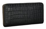 Calvin Klein Croc Embossed Monogram Hardware Zip Around Wallet Black Calvin Klein Croc Embossed Monogram Hardware Zip Around Wallet Black
