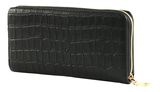 Calvin Klein Croc Embossed Monogram Hardware Zip Around Wallet Black