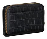 Calvin Klein Croc Embossed Monogram Hardware Flap Zip Around Wallet M Black Calvin Klein Croc Embossed Monogram Hardware Flap Zip Around Wallet M Black