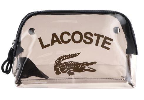 LACOSTE Double Make Up Pouch Transparent Noir Ermine