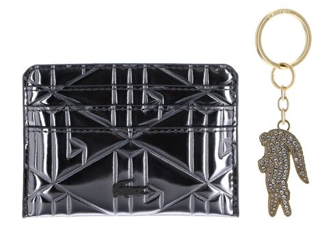 LACOSTE CC Key Ring Box Shiny Dark Silver
