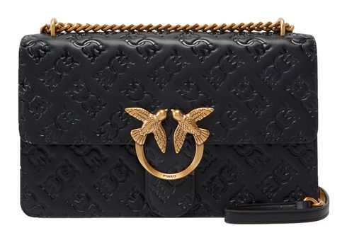 PINKO Love One Classic DC Shoulderbag Nero - Antique Gold