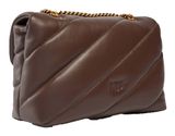 PINKO Love Puff Classic CL Sheep Nappa M Marrone Castano - Antique Gold