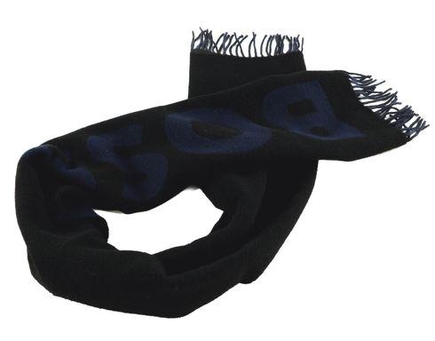 BOSS Rikard Knitted Scarf 35X180 Black BOSS Rikard Knitted Scarf 35X180 Black