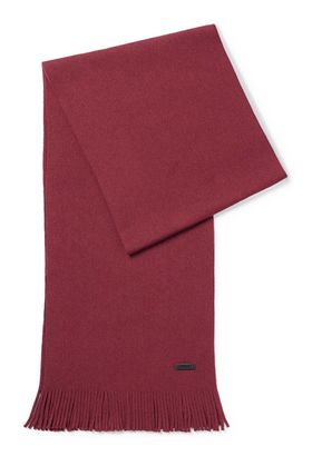 BOSS Albas Knitted Scarf Dark Red