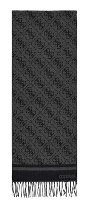 Sciarpa GUESS Con Nappe – Morbida E Lunga – Colore Nero 30x180 Cm - 3