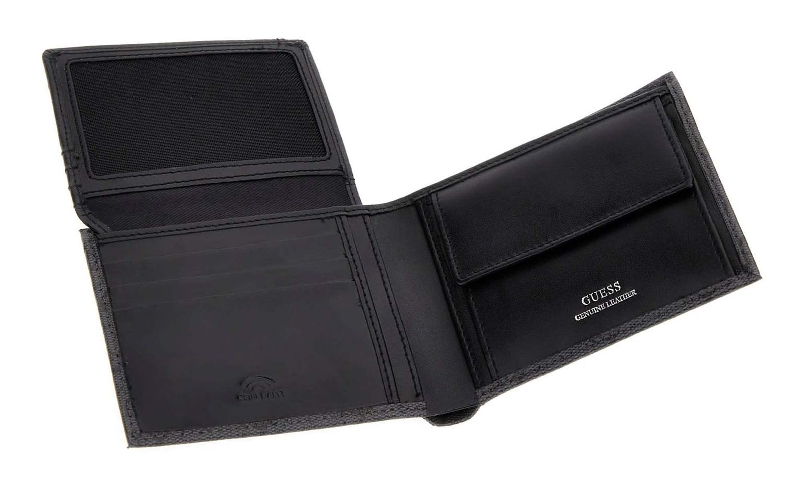 GUESS Milano Bifold Double Wallet M Black / White GUESS Milano Bifold Double Wallet M Black / White