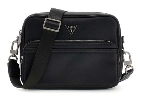 GUESS Milano Crossbody Double Zip Bag Black