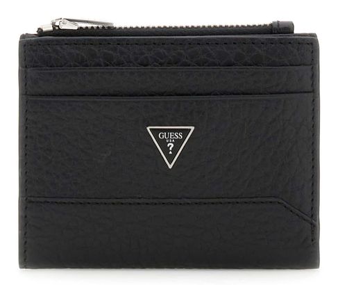 GUESS Torino Bifold Top Zip Wallet Black