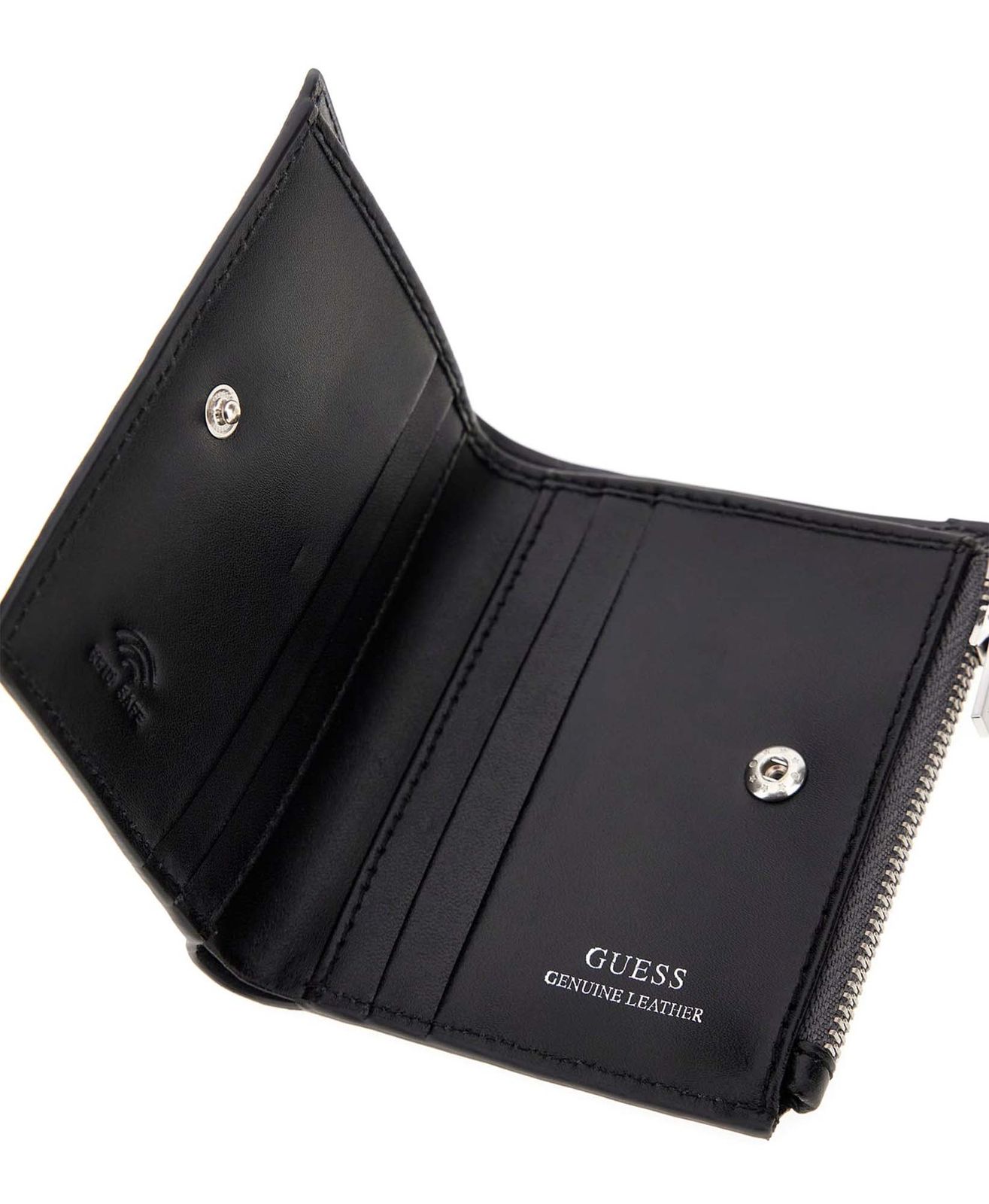 GUESS Milano Bifold Top Zip Wallet Black GUESS Milano Bifold Top Zip Wallet Black