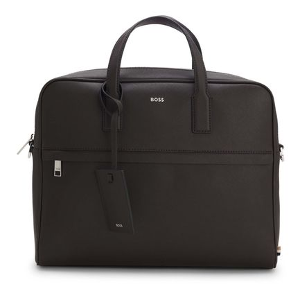 BOSS Zair Single Document Case Dark Brown
