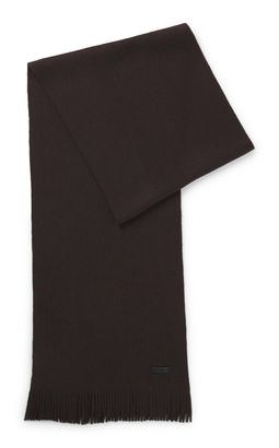 BOSS Albas Knitted Scarf Dark Brown BOSS Albas Knitted Scarf Dark Brown