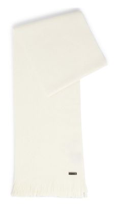 BOSS Albas Knitted Scarf Open White BOSS Albas Knitted Scarf Open White