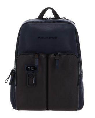 PIQUADRO Harper RFID Computer Backpack Blu / Testa Di Moro