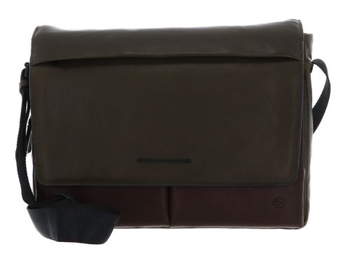 PIQUADRO Harper Messenger Bag 14" Verde / Testa Di Moro