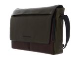 PIQUADRO Harper Messenger Bag 14" Verde / Testa Di Moro