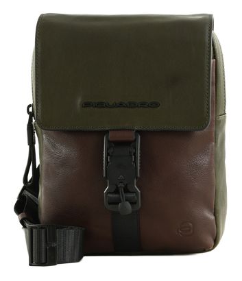 PIQUADRO Harper Crossbody Bag Verde / Testa Di Moro
