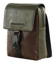 PIQUADRO Harper Crossbody Bag Verde / Testa Di Moro