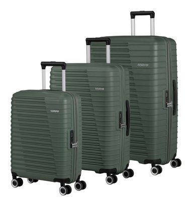 American Tourister Roadrush Trolley Set A Olive Green American Tourister Roadrush Trolley Set A Olive Green