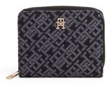 TOMMY HILFIGER TH Icon Jacquard Zip Around Wallet M Black